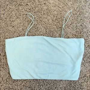 SHEIN Sky Blue Ribbed Camisole